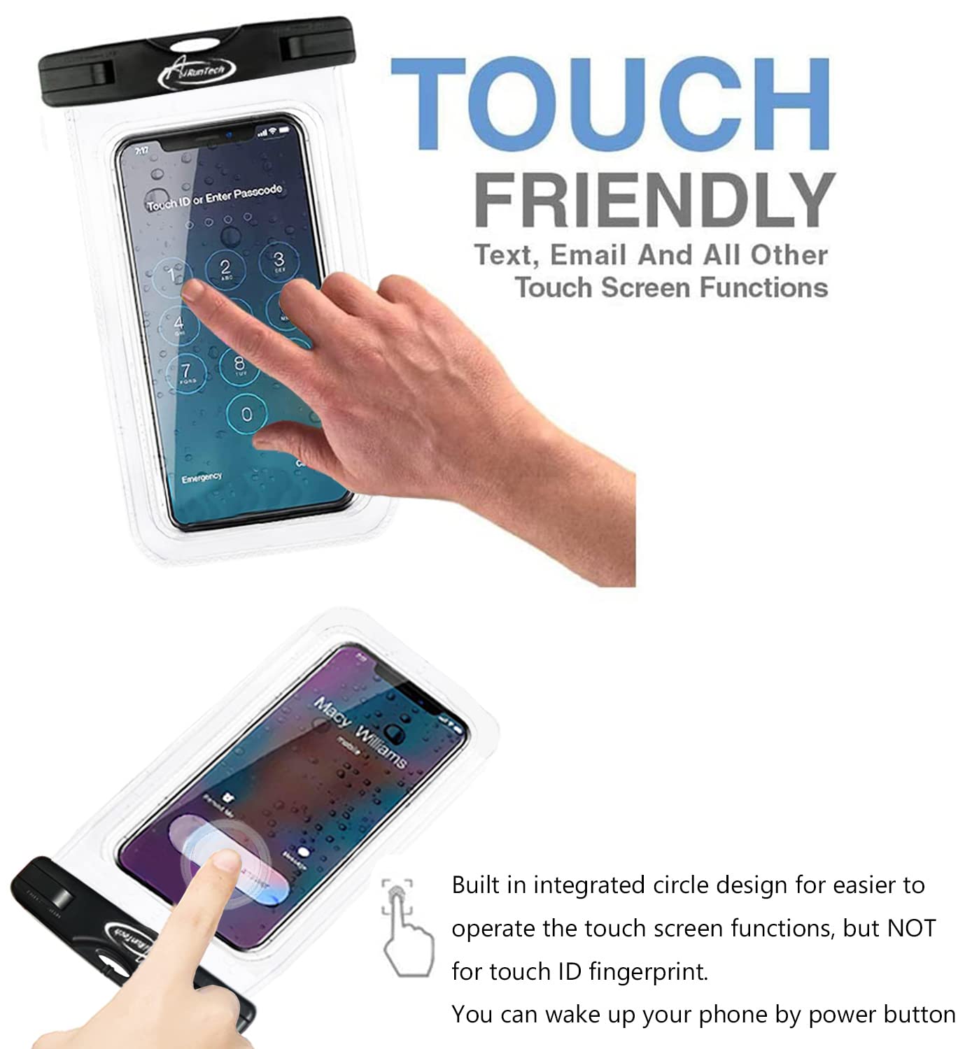 **AiRunTech Waterproof Phone Pouch - 3 Pack Dry Bag for iPhone 14/13/12 Pro Max Plus & Phones Up to 7.0