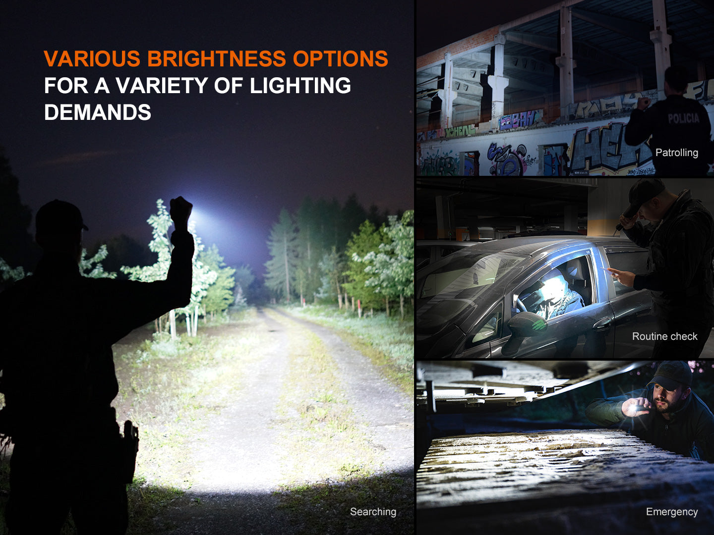 Fenix TK22R Rechargeable Tactical Flashlight - 2000 Lumens, USB-C Charging, IP68 Waterproof for Outdoor, Camping, Hunting & Emergency Use
