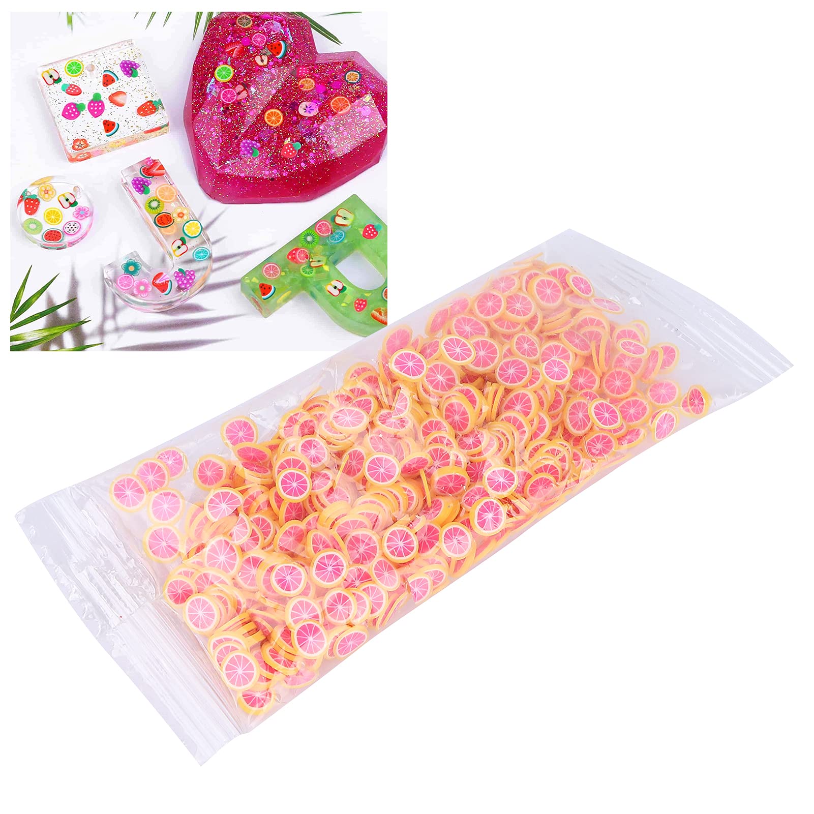 Fruit-Shaped Nail Slice Decorations - Unique Red Heart Pomelo Design for Carnival, Party & Festival Fun | DIY Nail Art Accessories for Special Events & Celebrations
