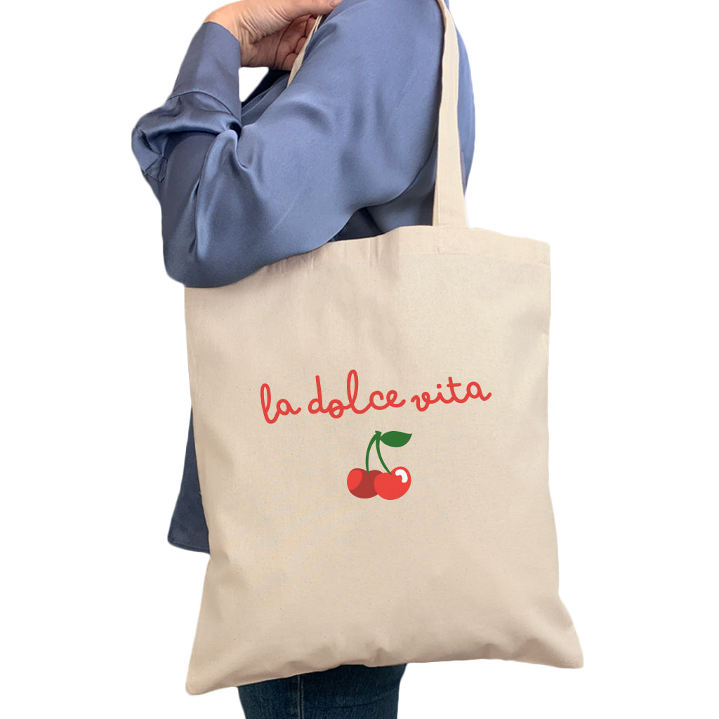 La Dolce Vita Calico Tote Bag - Stylish Cotton Canvas Shoulder Bag for Women | Perfect for Shopping, Beach & Everyday Use