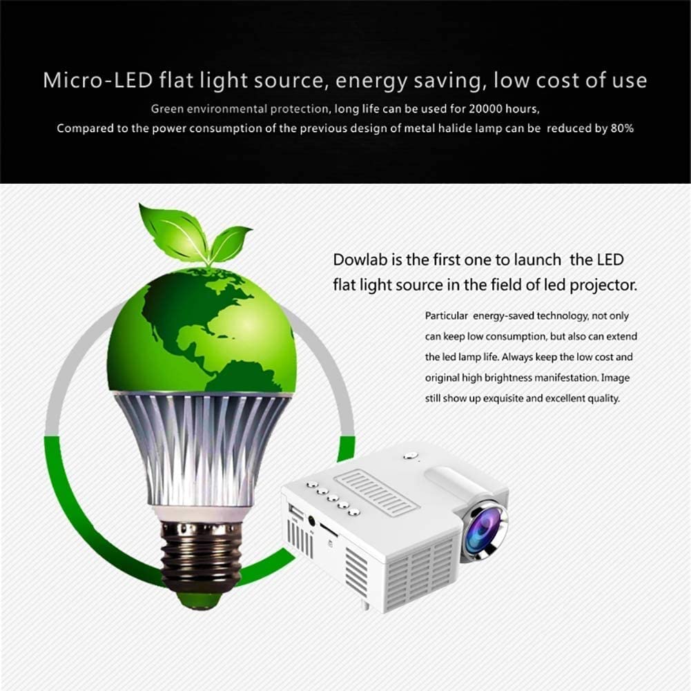 RYMMKOP Mini Projector - HD LED Portable Projector for Movies, Gaming & Home Theater with Built-in Speaker, Efficient Cooling & Coated Lens | Perfect for Indoor, Outdoor & Travel Entertainment