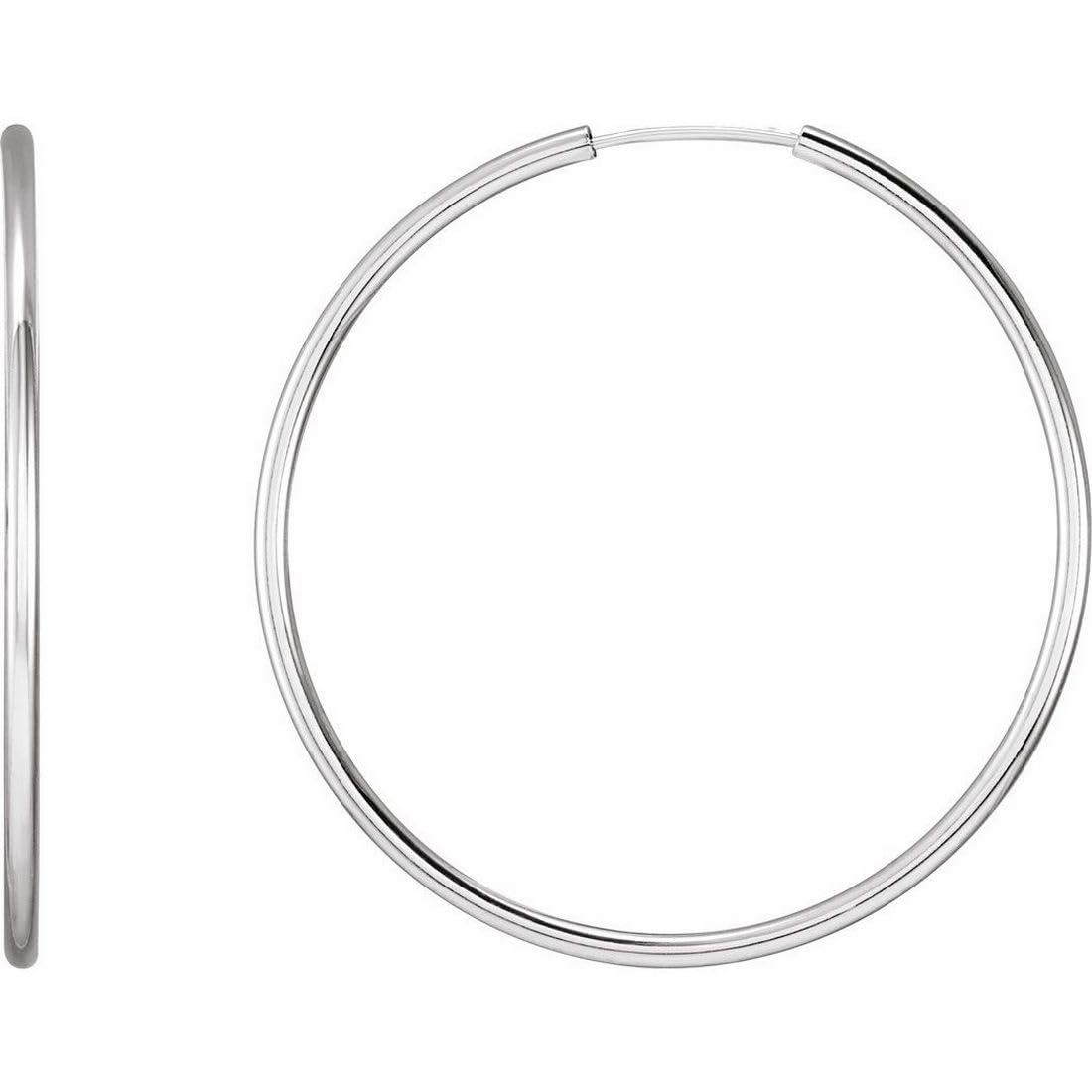 925 Sterling Silver Endless Hoop Earrings for Women | Hypoallergenic Dainty Tube Earrings | Perfect for Everyday Wear, Office & Special Occasions