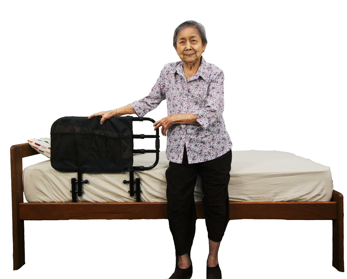 Stander EZ Adjust Bed Rail for Fall Prevention - Safety Bed Assist Handle for Elderly & Seniors - Home Healthcare Mobility Aid for Hospital, Nursing Home & Bedside Use