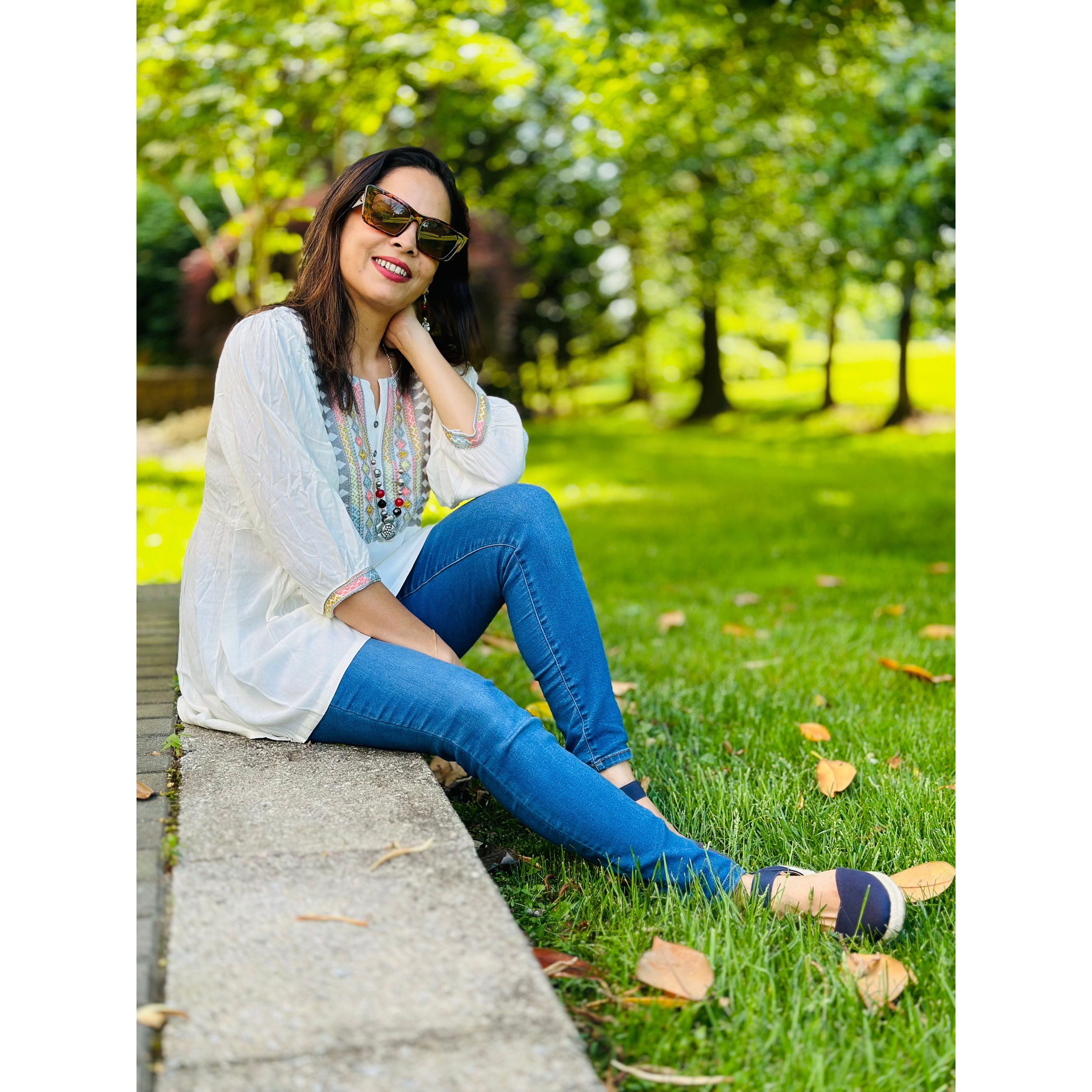 Elegant White Short Kurti for Women with Yolk Embroidery - Perfect for Casual Wear, Festivals & Ethnic Outfits