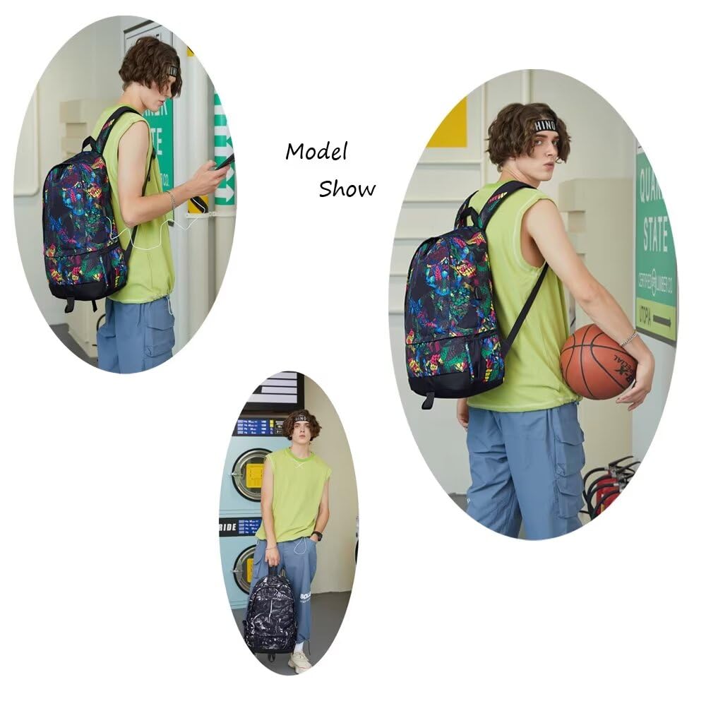 **Ronaldo Soccer Ball Storage Backpack - Multifunctional Sports Equipment Bag for Men & Women (G-Pattern 1) - Perfect for Training, Travel & Game Day**