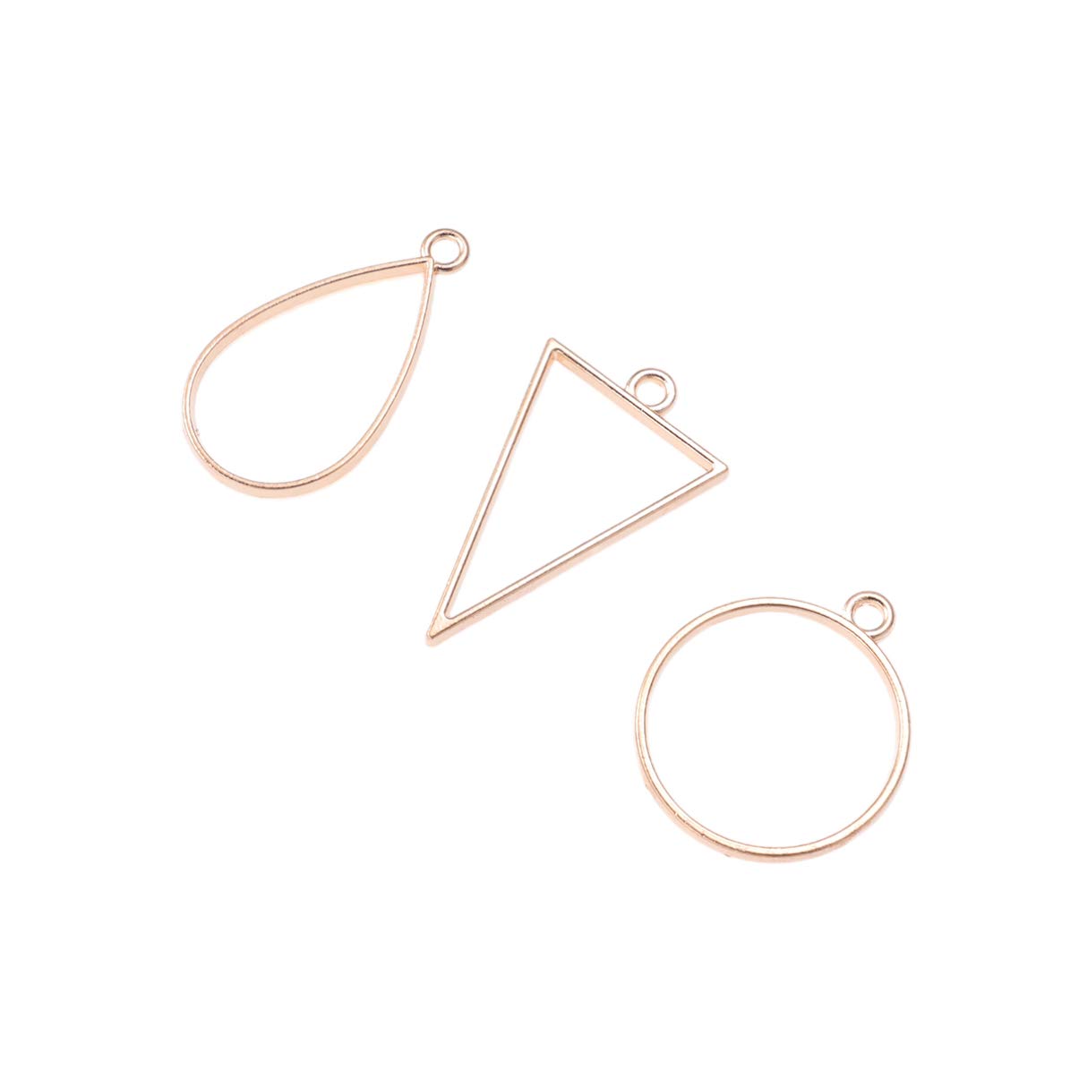 MILISTEN 30pcs Open Bezel Pendants Charms for Jewelry Making - DIY Pressed Flower Frame, Assorted Geometric Hollow Trays - Gold Tone Jewelry Findings for Necklace, Bracelet, Earrings Crafting - Perfect for Resin Art, Handmade Gifts, and Boho Style Accessories