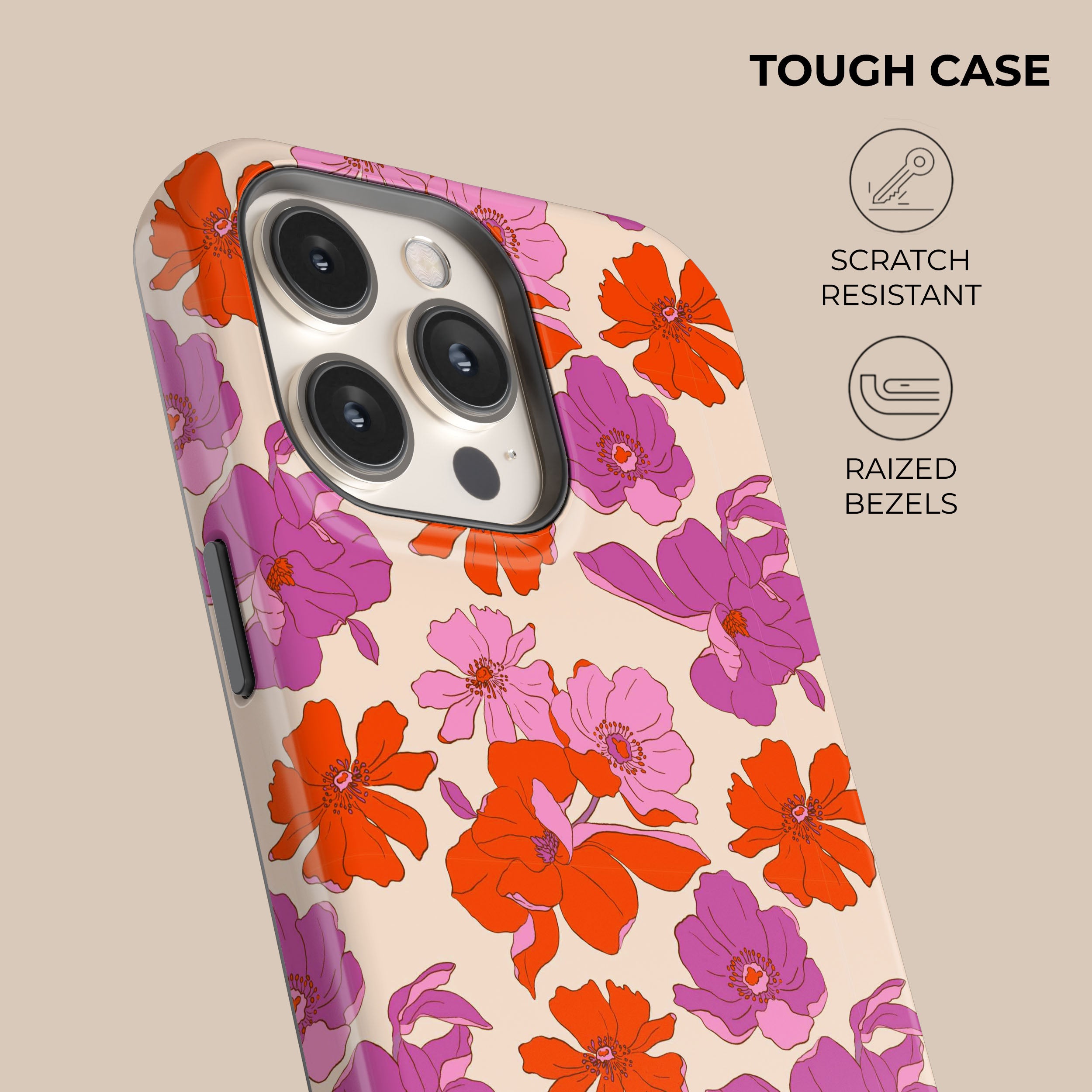 Stylish Begonia Flower Phone Case - Shockproof & Slim Fit for iPhone & Samsung - Perfect for Everyday Use, Travel & Gifting