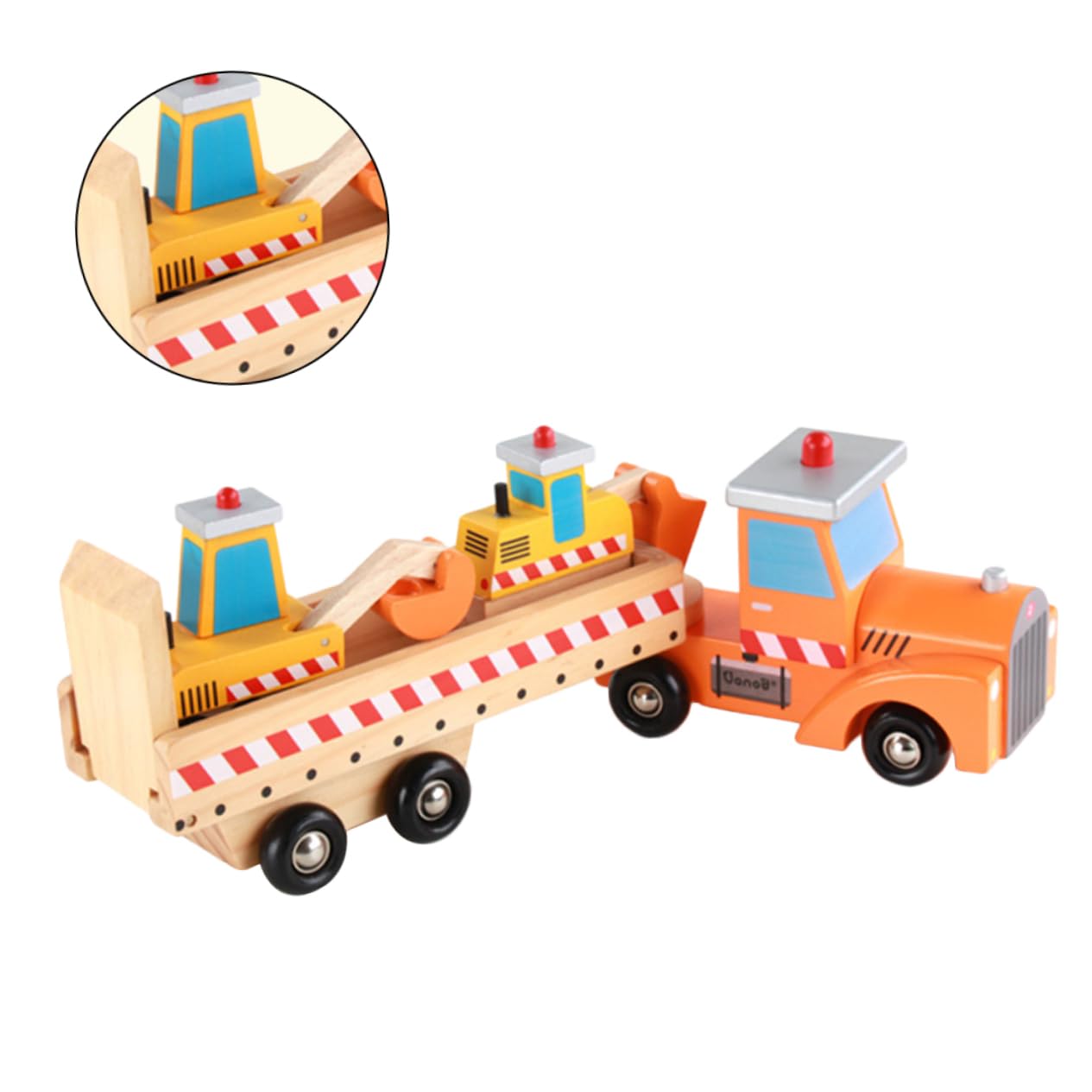 Musisaly Wooden Construction Vehicle Toy Set - 1PC Excavator & Engineering Car for Kids | STEM Learning, Pretend Play, Birthday Gifts for Boys & Girls | Perfect for Sandbox Play, Construction Theme Parties