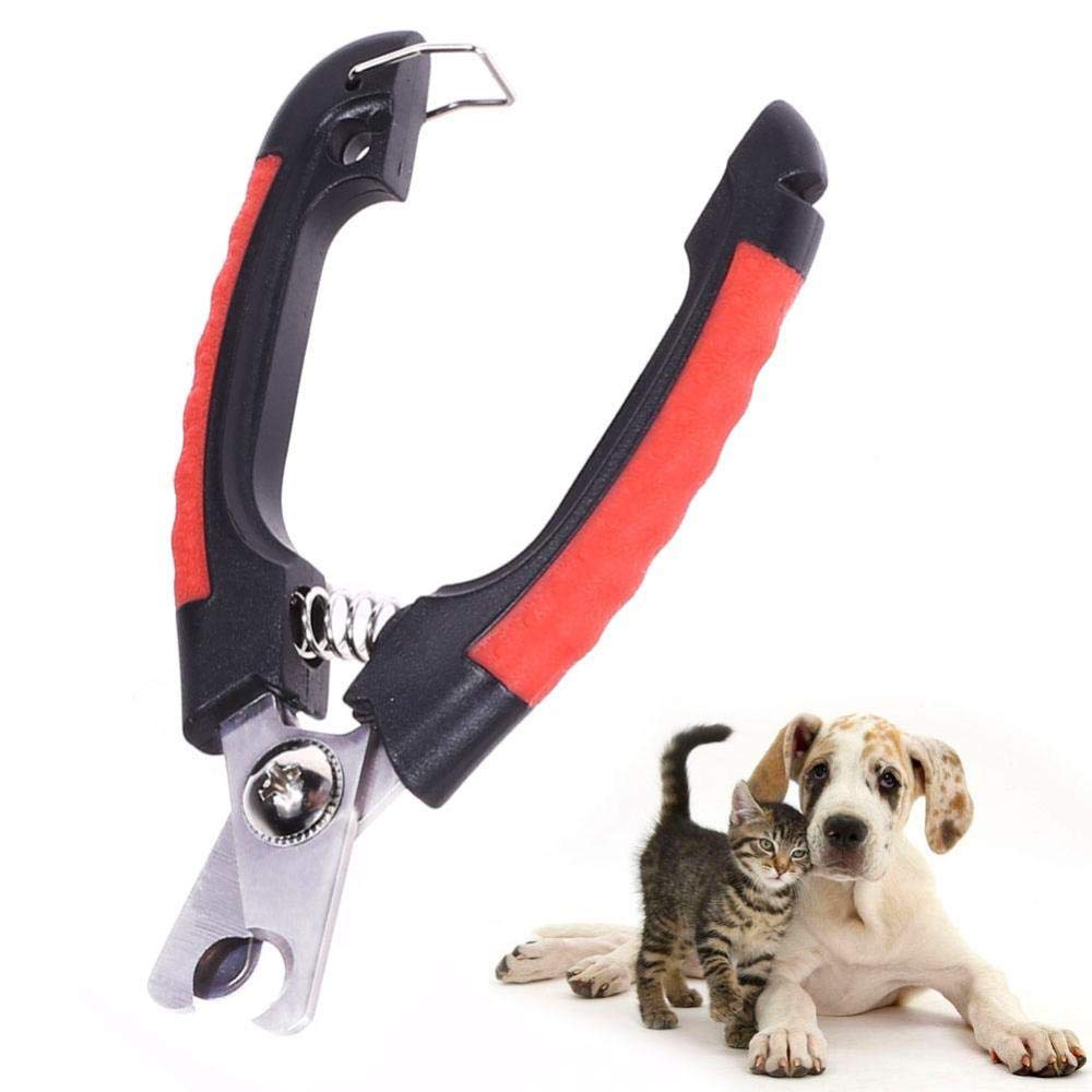 Professional Stainless Steel Pet Nail Clippers for Dogs & Cats - 2 Pack with Safety Lock | Gentle Grooming Scissors for Safe Nail Trimming | Perfect for Home Pet Care & Grooming Kits