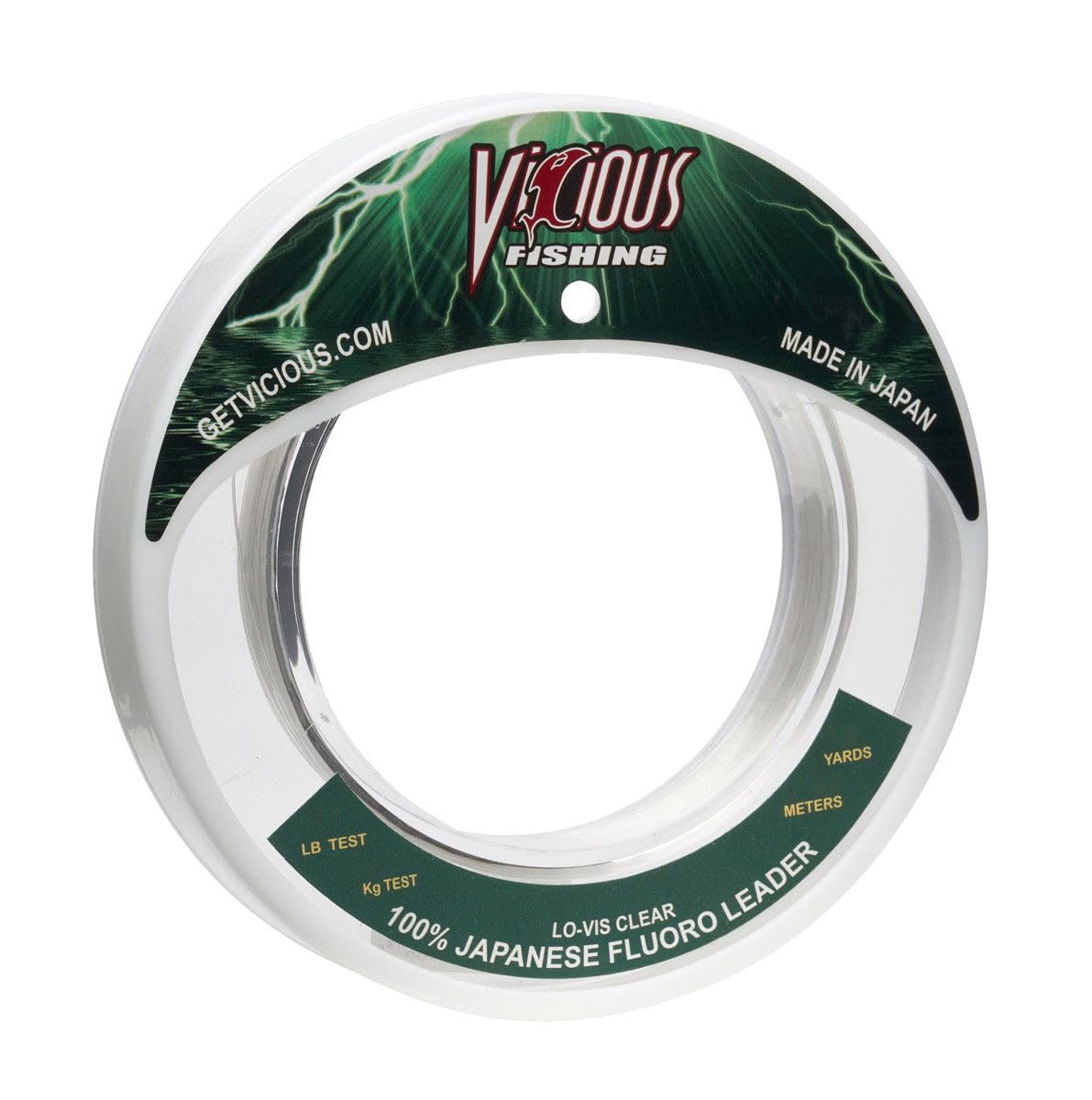 Vicious 40# Fluorocarbon Fishing Leader Line for Saltwater & Freshwater