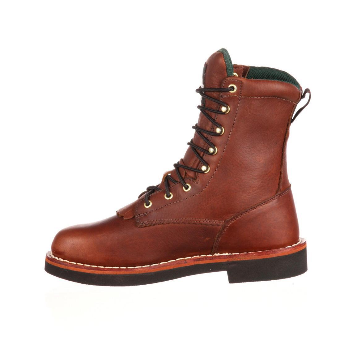 Farm and Ranch Lacer Work Boots - Durable Leather Safety Shoes for Men & Women - Perfect for Agriculture, Construction & Outdoor Work