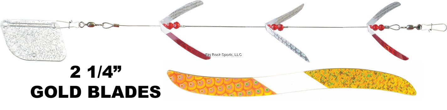 Mack's Lure Flash Lite Trolls Blade Series - 90 Test Gold Fishing Lures for Trolling, Salmon, Trout & Walleye - Perfect for Freshwater & Saltwater Fishing Trips