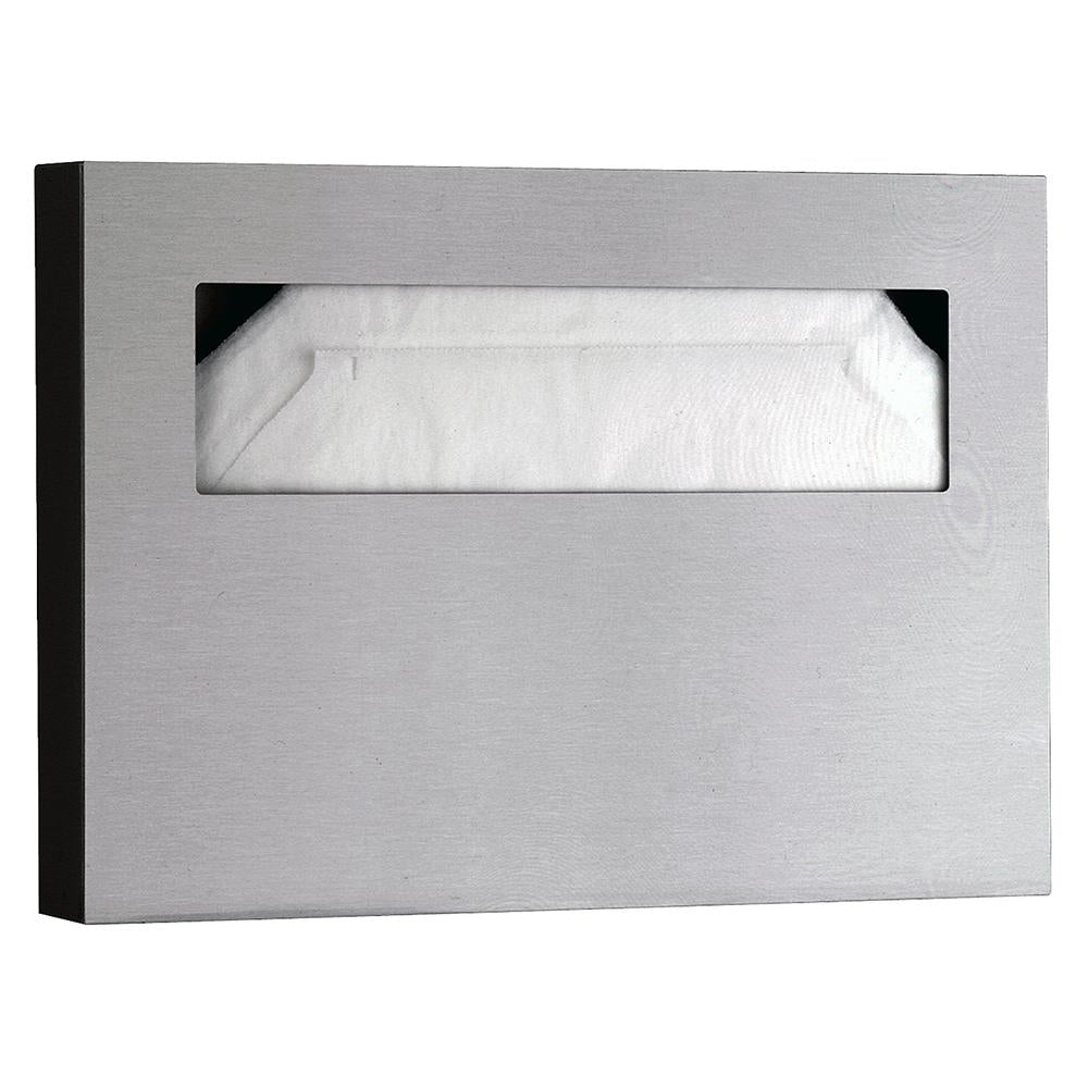 Bobrick B221 ClassicSeries Seat Cover Dispenser - Surface Mounted Satin Stainless Steel - Ideal for Commercial Restrooms & Public Washrooms