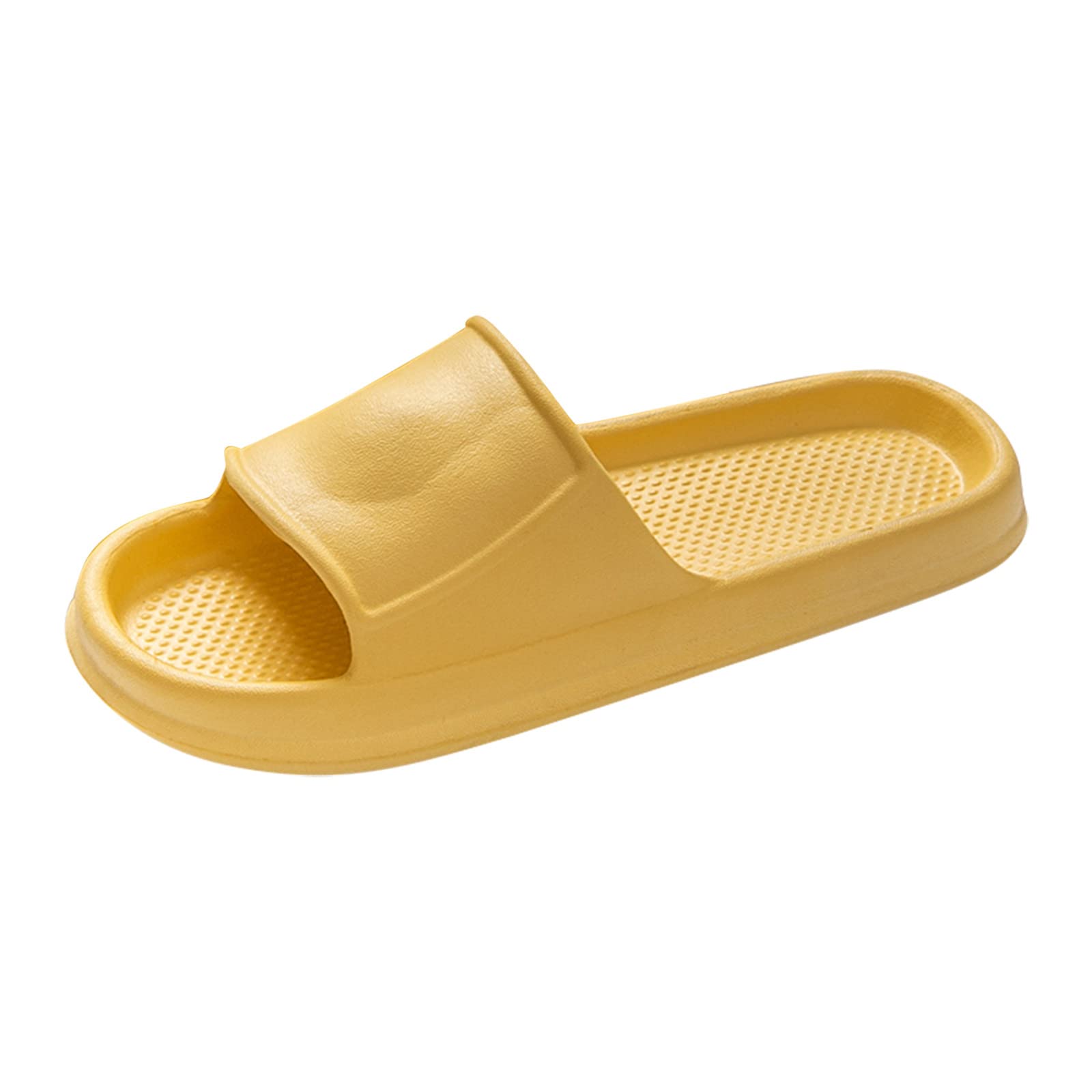 **Comfortable Solid Color Flat Sandals for Women & Men - Soft Bathroom & Home Slippers with Non-Slip Sole - Perfect for Indoor Use, Spa, Lounge & Relaxation**