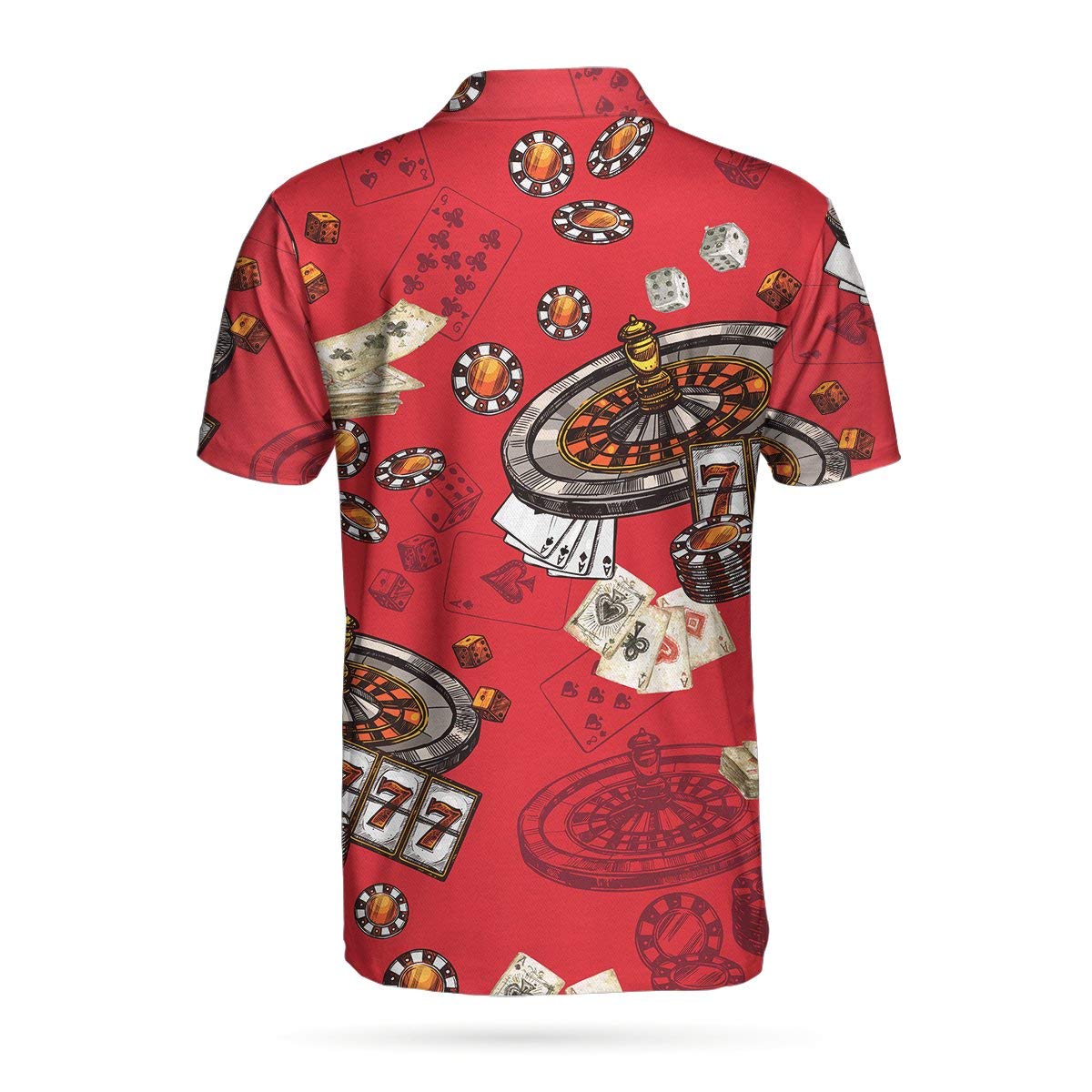 HYPERFAVOR Men's Smart Casino-Themed Polo Shirts - Short Sleeve Poker Shirt for Casino Nights, Poker Parties & Casual Wear