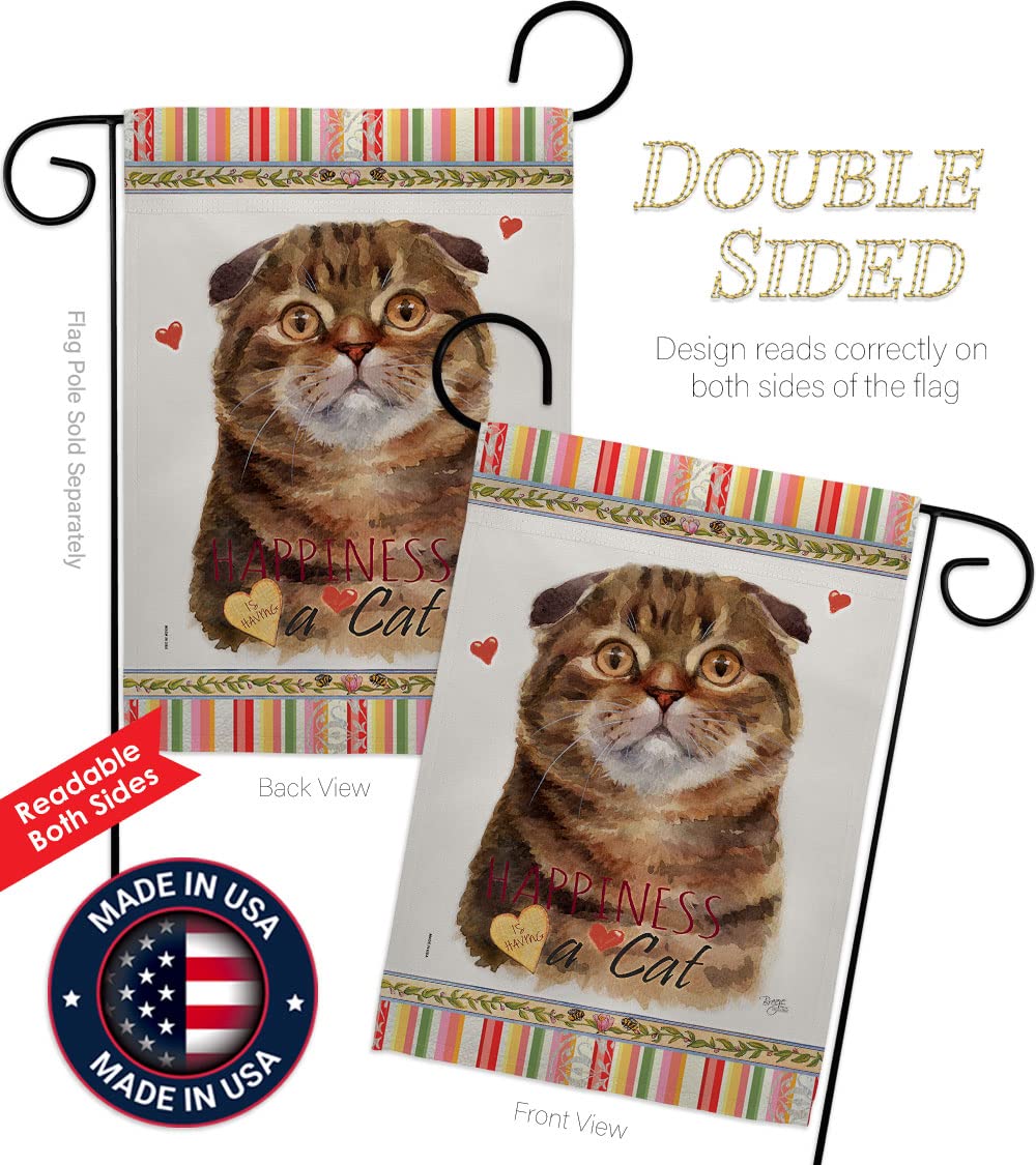 Cat Garden Flag Set with Stand - Double-Sided Pet Decor for Yard & Home