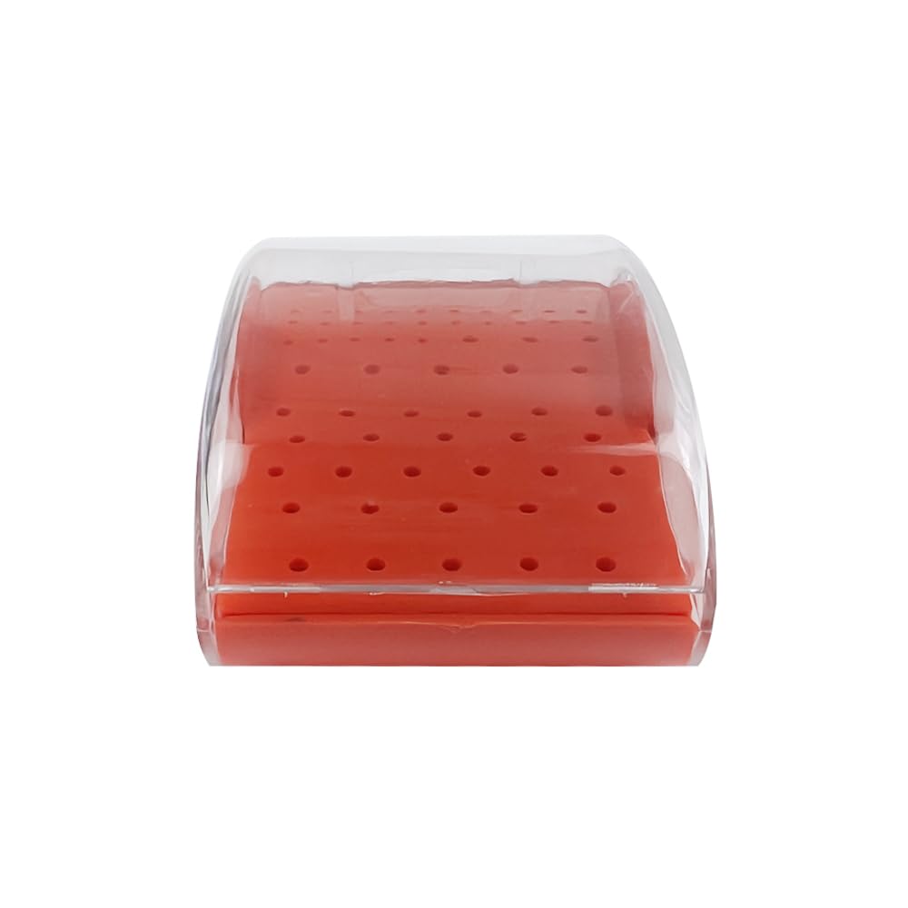 Autoclavable 60-Hole Dental Bur Block Organizer with Cover - Slow & High Speed Burs Holder for Dentists | Perfect for Dental Clinics, Labs & Portable Tool Organization