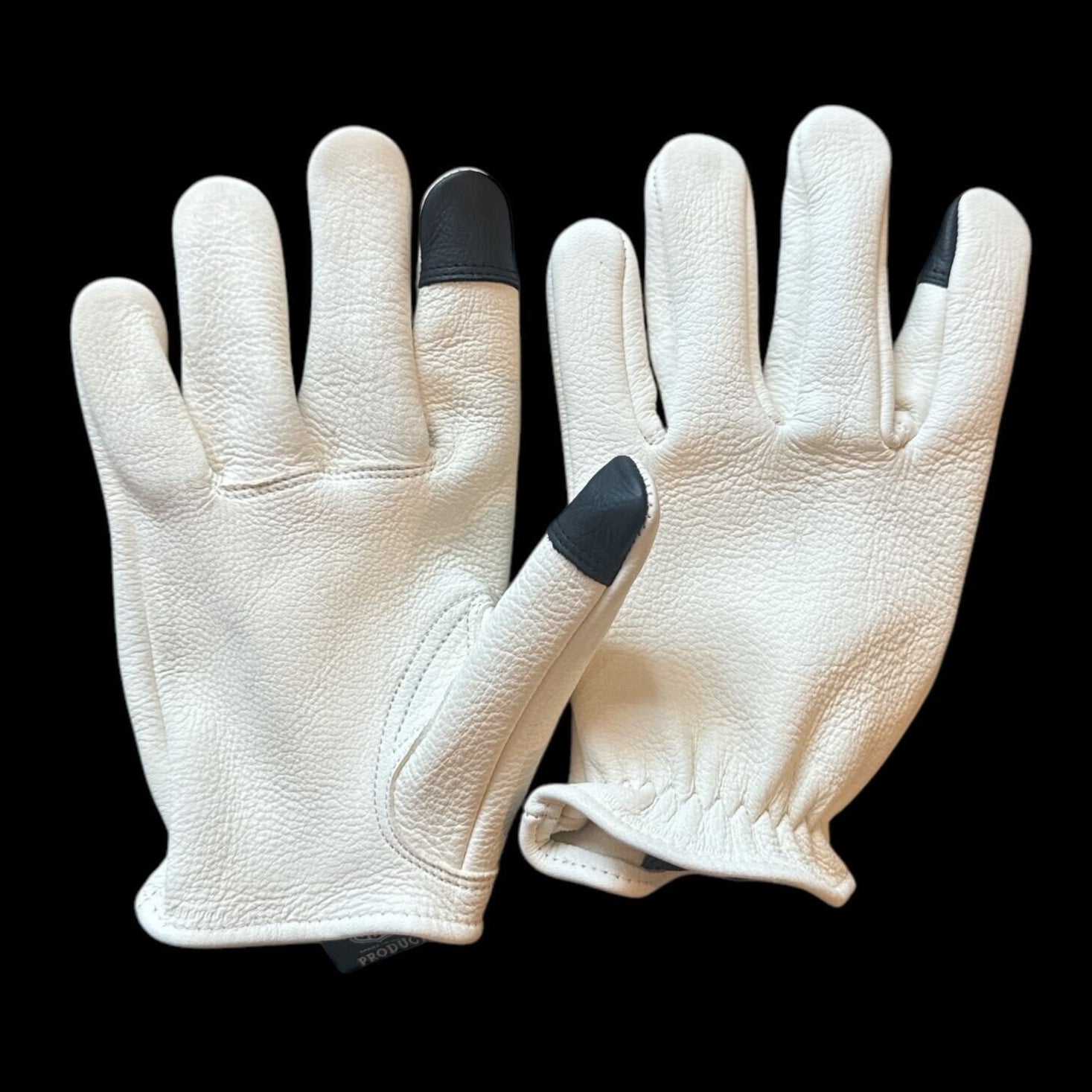 Premium Cadbury White Deerskin Touchscreen Gloves for Men & Women - Winter Warm Short Wrist Gloves for Driving, Skiing, and Outdoor Activities