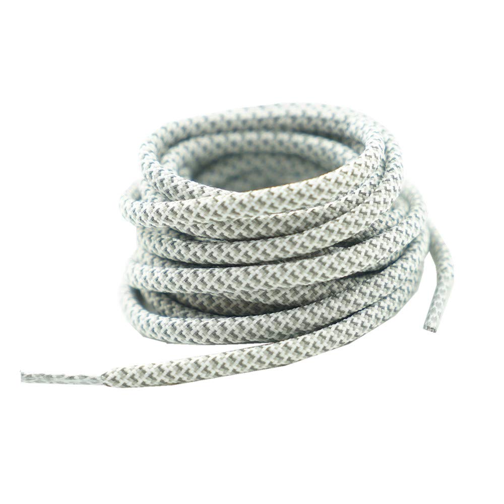 DECKER Reflective Round Shoelaces - 2 Pair Pack (5/32” Thick) for Running, Jogging & Night Safety - Perfect for Sneakers & Athletic Shoes