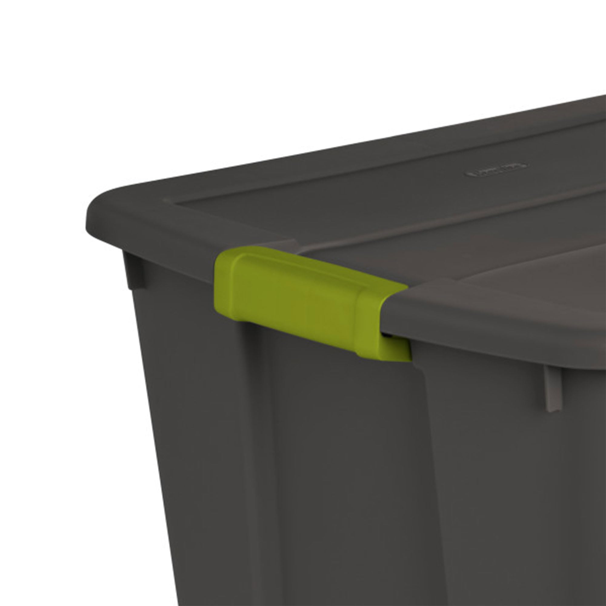 Sterilite 20 Gallon Stackable Plastic Storage Bins with Latching Lids - 12 Pack Gray Totes for Home, Garage, Office & Closet Organization - Perfect for Seasonal Decor, Toys, Clothes & Household Items Storage