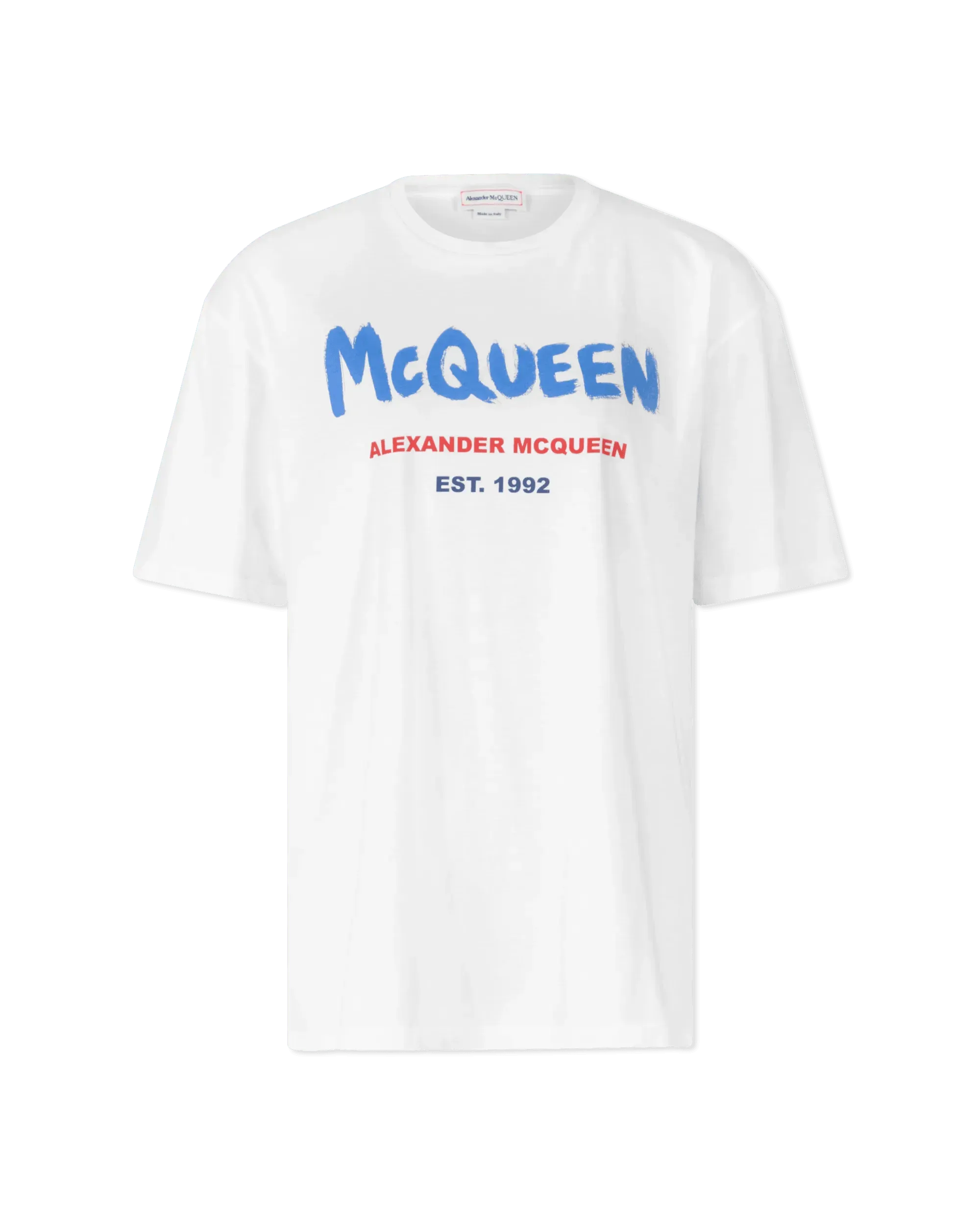 McQueen Graffiti Short Sleeve T-Shirt for Men - Trendy Streetwear Graphic Tee for Casual Wear, Parties & Summer Outfits