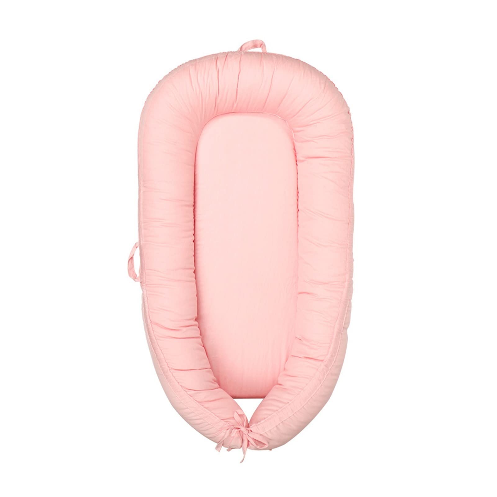 HUACHEN-LS Portable Baby Lounger Sleeper Nest 90x50cm - Soft Newborn Cocoon Bed, Travel Bassinet & Crib for Infants (Pink Cover) - Perfect for Nursery, Daycare & On-the-Go Parenting