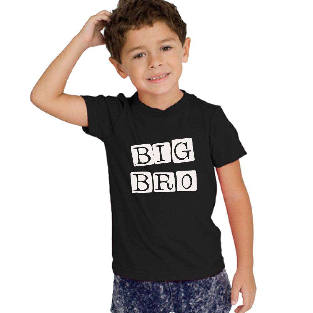 Big Bro Lil' Bro Matching Black T-Shirt & Bodysuit Set - Sibling Outfits for Family Photos & Special Occasions