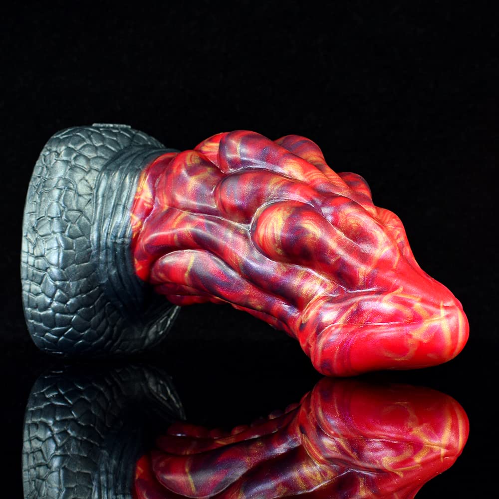 Premium Liquid Silicone Alien/Fido Dildo with Strong Suction Cup - Realistic Adult Sex Toy for Solo Play & Couples Fantasy - Waterproof, Body-Safe & Easy Clean - Perfect for BDSM, Roleplay & Sensory Exploration