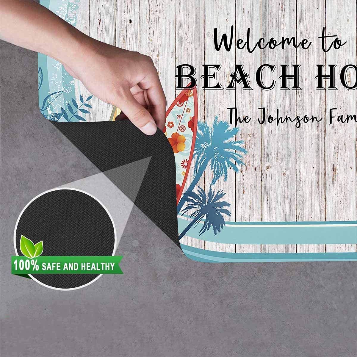 Custom Family Name Doormat - Personalized Welcome Mat for Indoor & Outdoor Use - Non-Slip 24x16 Inch Door Mat Rug - Perfect for Home Entryway, Porch, and Travel - Artsadd