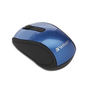 Verbatim Wireless Mini Travel Mouse - Portable Bluetooth Mouse for Laptop, Notebook, PC - Compact & Ergonomic Design (Blue) - Ideal for Business Travel, Home Office & Remote Work