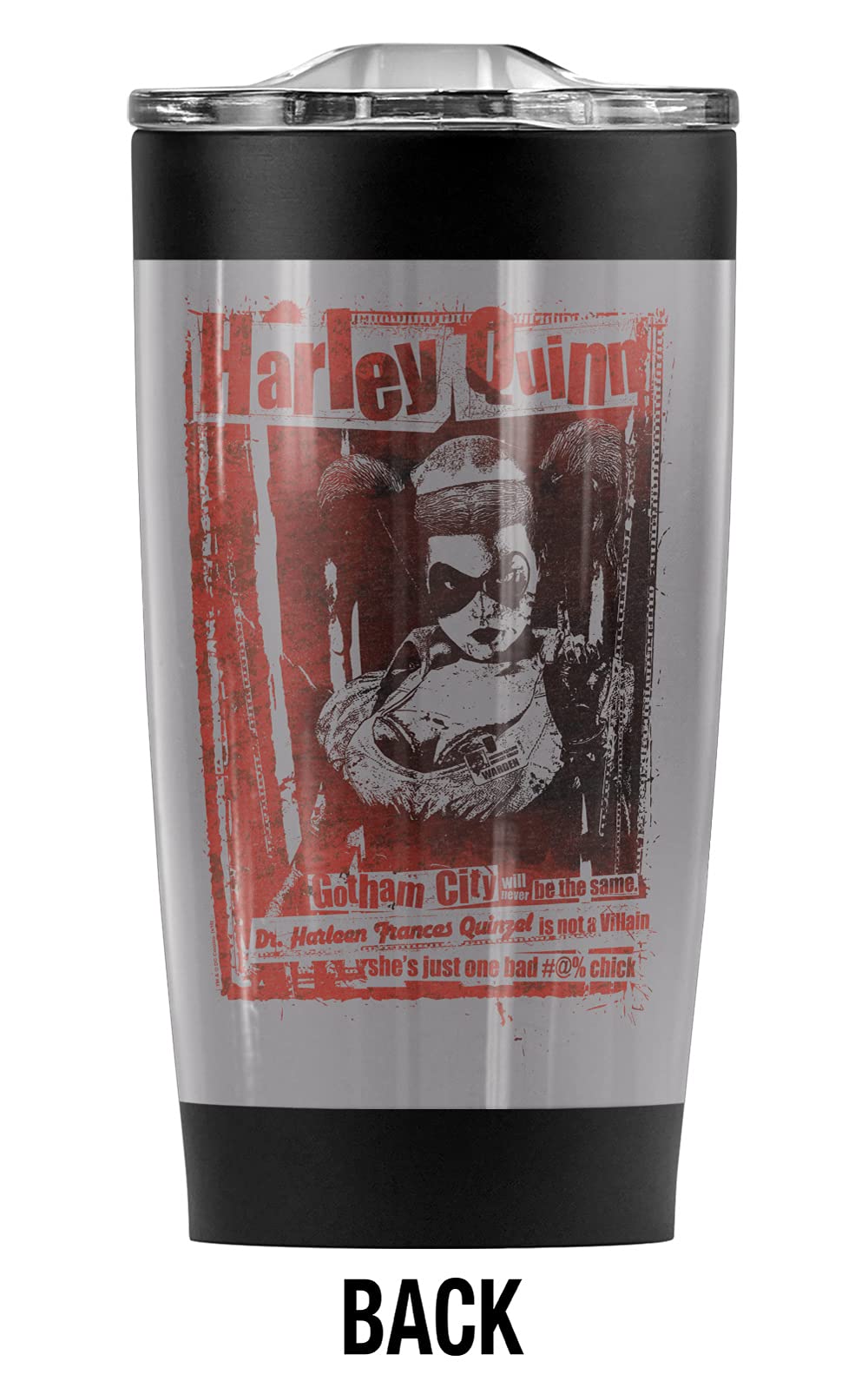 Harley Quinn Stainless Steel Tumbler 20oz - Vacuum Insulated Coffee Travel Mug with Leakproof Sliding Lid | Double Wall Insulation for Hot & Cold Drinks | Perfect for Office, Gym & Outdoor Adventures