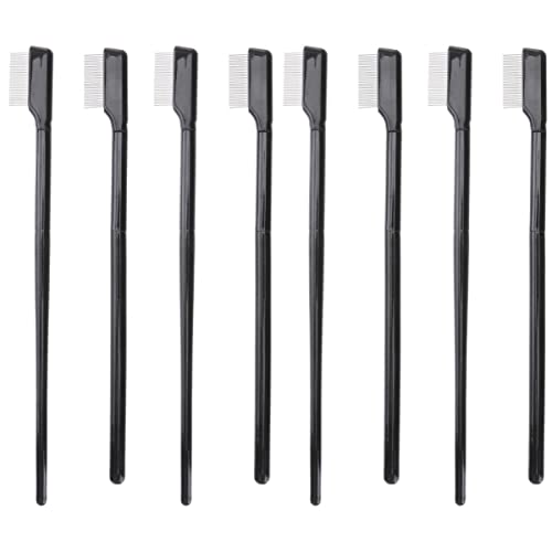 FRCOLOR 2-Pack Eyelash Comb & Curler Set with Plastic Lash Separator and 4 Eyebrow Brushes - Perfect for Professional Makeup, Salon Use & Home Beauty Care
