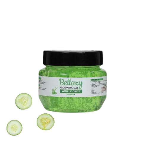 Bellazy Pure Aloe Vera Gel for Face & Hair - Hydrating, Moisturizing & Soothing Skin Care | Multipurpose Beauty Gel for Sunburn Relief, After Shave, Hair Mask & Daily Moisturizer