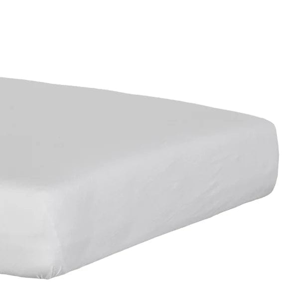Premium Fitted Sheet - Classic White 100% Cotton Queen Size - Soft & Breathable Bedding for Hotels, Guest Rooms & Home Use