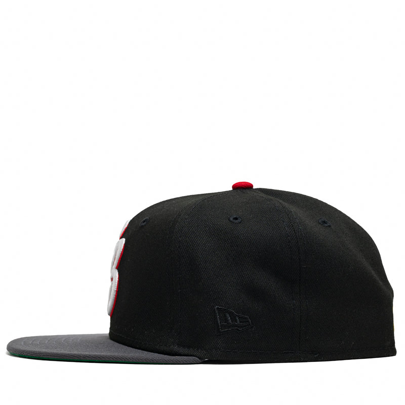 New Era x Politics Kannapolis Cannon Ballers 59FIFTY Fitted Hat - Black/Grey Snapback Baseball Cap for Men & Women - Perfect for Sports Fans, Streetwear Fashion, and Casual Outfits