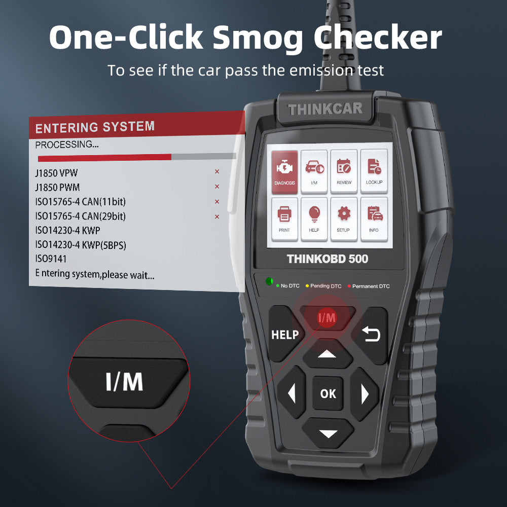 THINKOBD 500 Car Diagnostic Scanner - OBD2 Code Reader with Lifetime Free Updates, Check Engine Light Scanner for Mechanics, Auto Repair Shops & DIY Car Maintenance (Compatible with Most Vehicles)