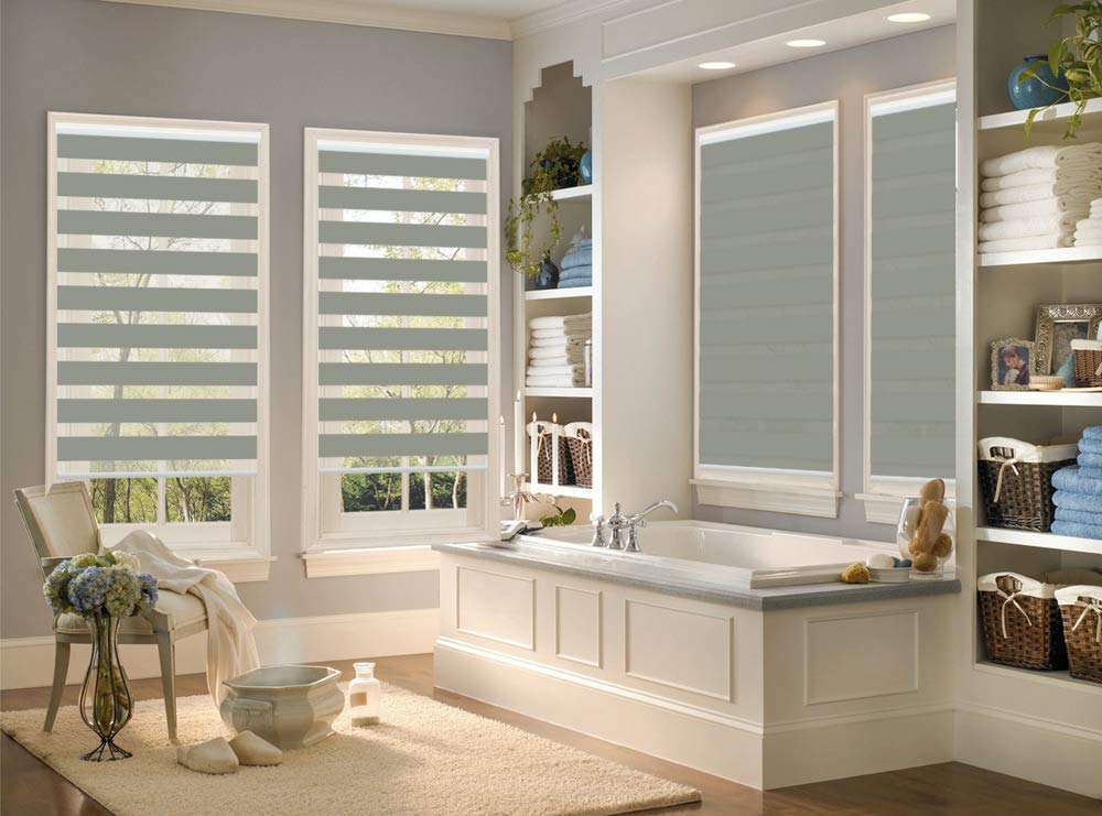 Premium Light Filtering Day & Night Dual Layer Sheer Window Blinds - 45