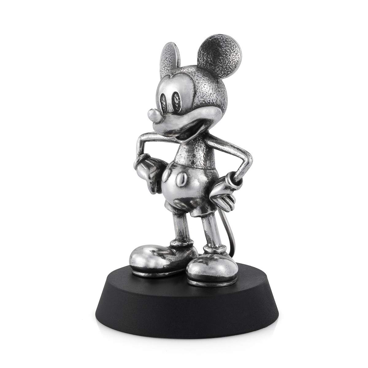 Royal Selangor Pewter Mickey Mouse Statue - Steamboat Willie 90th Anniversary Collectible Gift, Handcrafted Tin Figurine for Disney Fans, Home Decor & Office Display