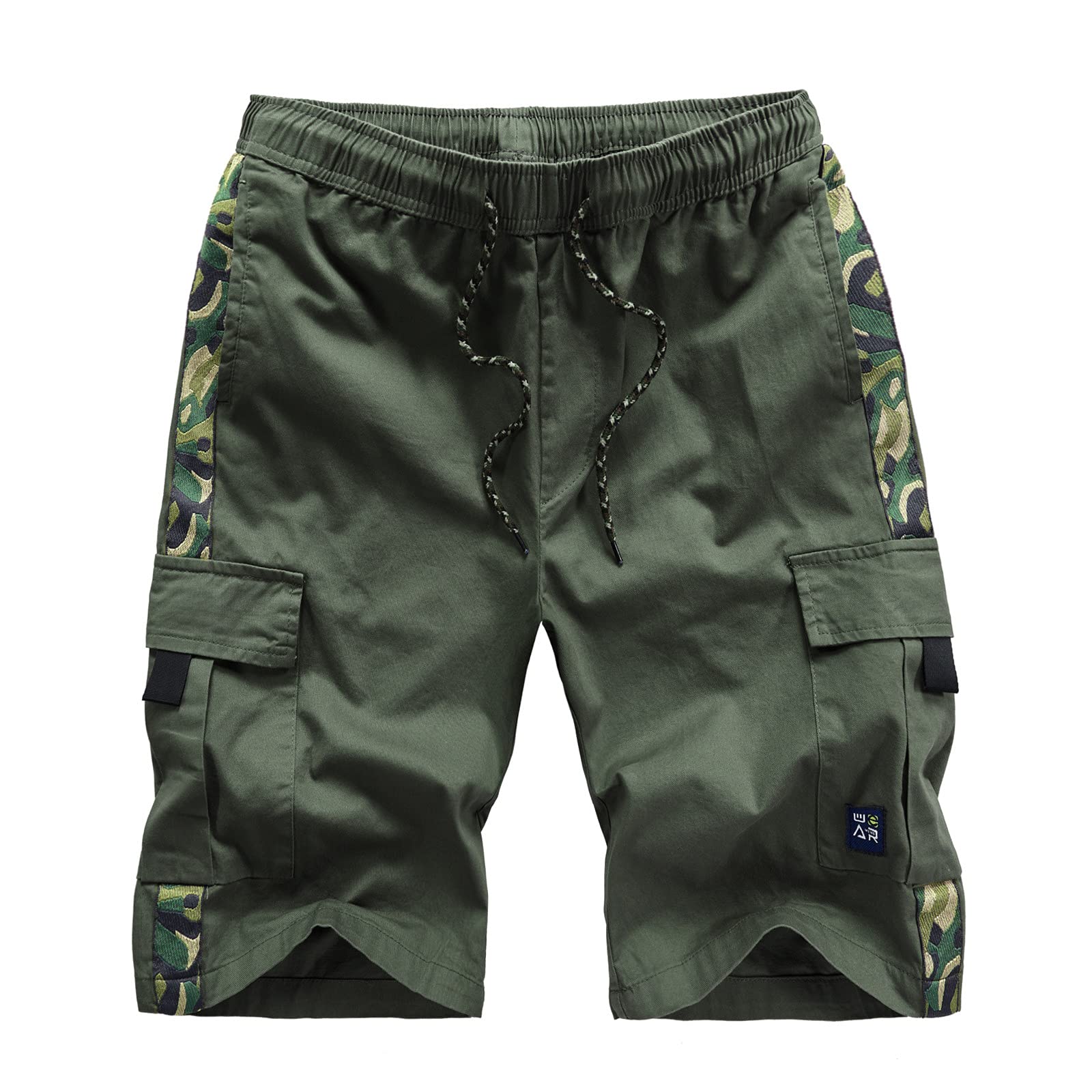 Ymosrh Men's Khaki Cargo Shorts - Summer Fashion Casual Quick-Dry Loose Fit Beach Shorts with Pockets | Perfect for Outdoor Activities, Travel & Vacation Wear