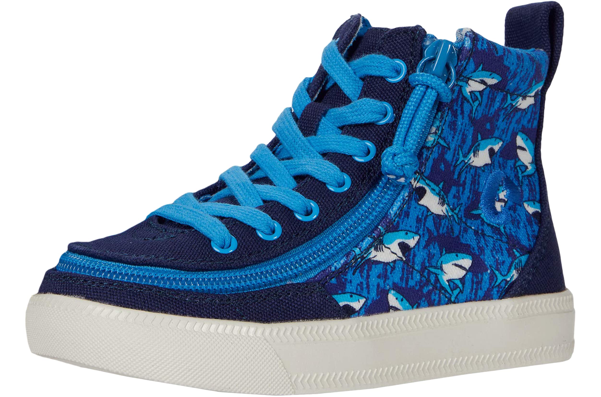 BILLY Footwear Kids Classic Lace High II Sneakers - Adjustable Laces with Wrap Zipper Closure | Durable Lightweight Shoes for Little Kids & Big Kids | Perfect for School, Play & Everyday Wear