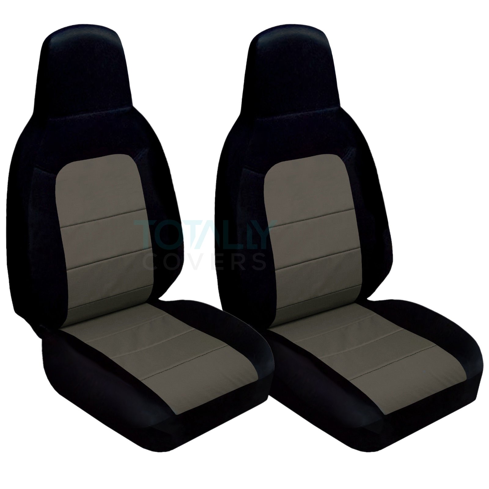 Premium Custom Fit Seat Covers for 2006-2015 Mazda MX-5 Miata - Black & Charcoal (22 Color Options) | Airbag Compatible, Seat Belt Holder | Perfect for Road Trips & Daily Commuting