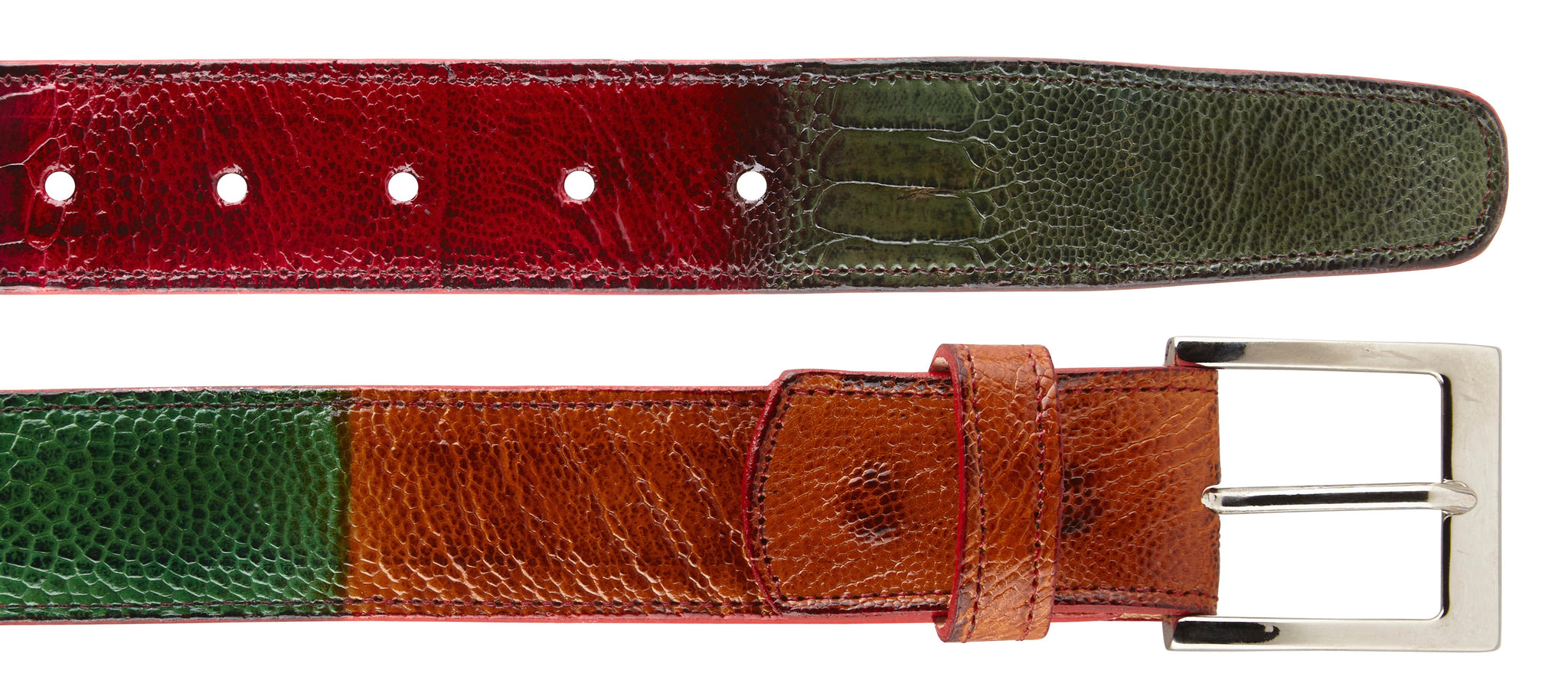 Belvedere Genuine Ostrich Leather Belts for Men - 12 Premium Colors - Classic & Western Style Dress Belts for Business, Casual & Cowboy Fashion