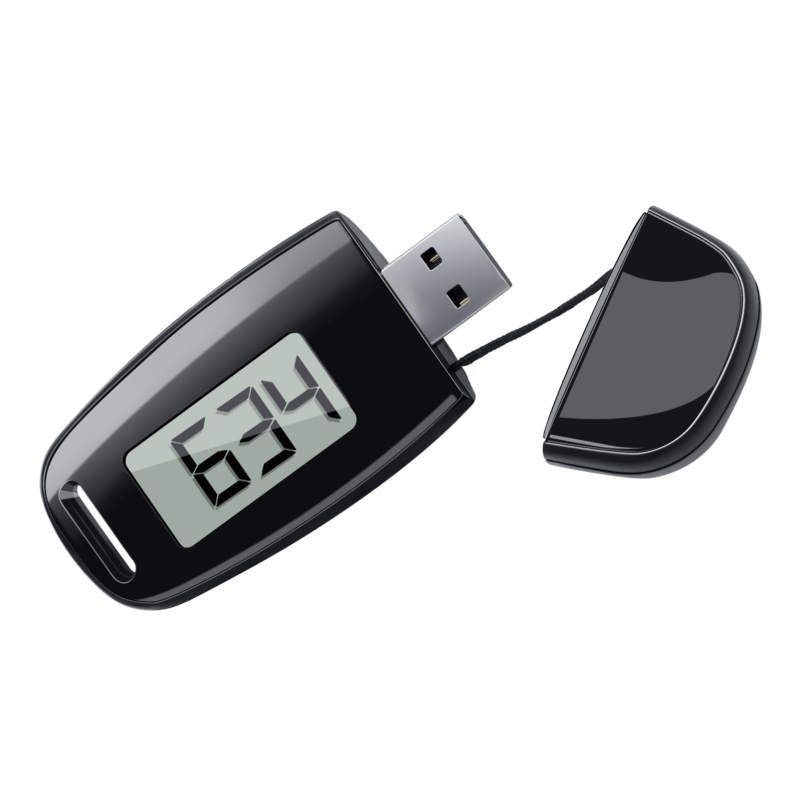3D Pedometer for Walking - Accurate Step Counter with USB Charging & Backlight, Detachable Clip & Lanyard - Tracks Steps, Miles, Calories - Perfect for Men, Women & Seniors - Ideal for Walking, Jogging, Hiking & Fitness Tracking