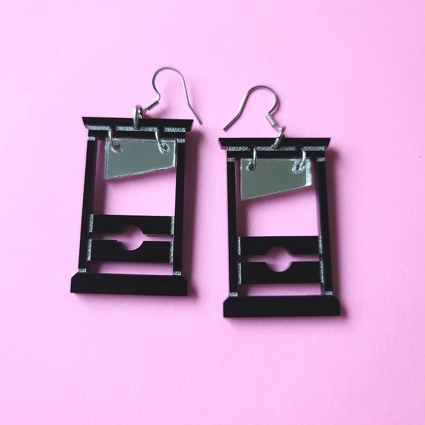 Stylish Guillotine Earrings for Women - Unique Drop Dangle Earrings for Parties, Date Night & Special Occasions