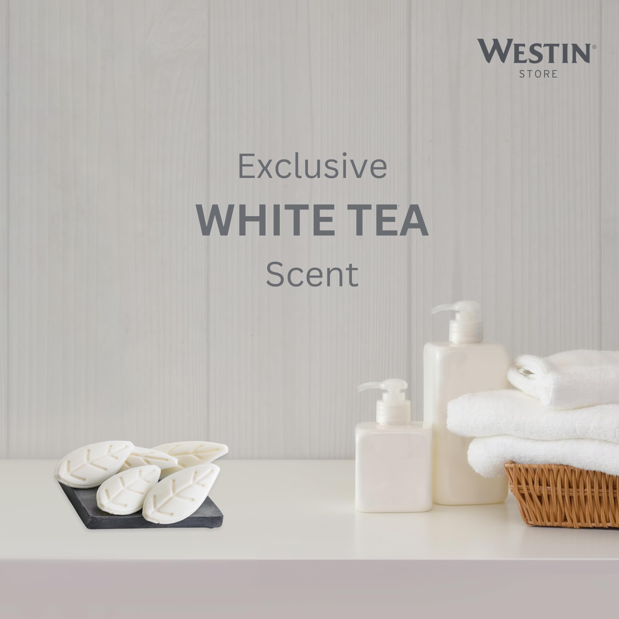 Westin White Tea Leaf Soap Bars - 20 Pack of Nourishing Handmade Soap with White Tea & Aloe Vera Scent - Individually Wrapped for Travel, Gym, Hotel & Home Use - Natural Skin Care Gift Set