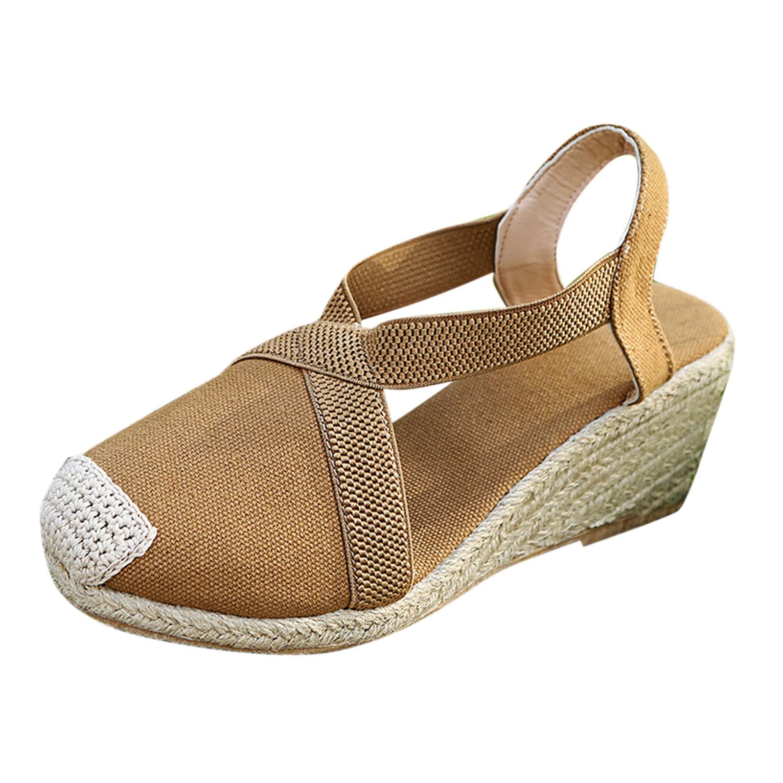Women's Summer Platform Sandals - Thick Sole Casual Closed Toe Strappy Shoes for Women | Perfect for Beach, Vacation, and Everyday Wear