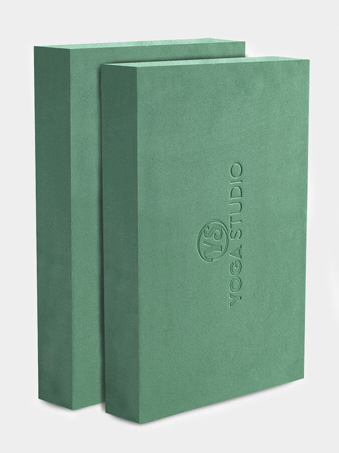 Premium EVA Yoga Blocks Twin Pack - Non-Slip, High Density Foam for Yoga, Pilates & Fitness - Ideal for Home, Studio & Travel Use