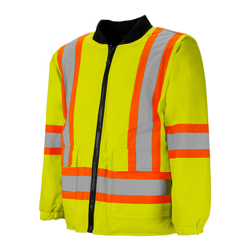 GROUND FORCE 6-in-1 Winter Traffic Bomber Jacket TJ6 - Waterproof Windproof Thermal Insulated Coat for Men, Women | Perfect for Snowboarding, Skiing, Hiking & Outdoor Winter Activities