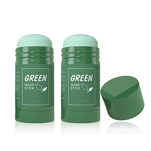 Reddhoon 2 Pack Green Tea Face Mask Stick - Blackhead Remover with Natural Green Tea Extract | Deep Pore Cleansing & Oil Control for All Skin Types | Men & Women | Perfect for Daily Skincare & Spa Nights