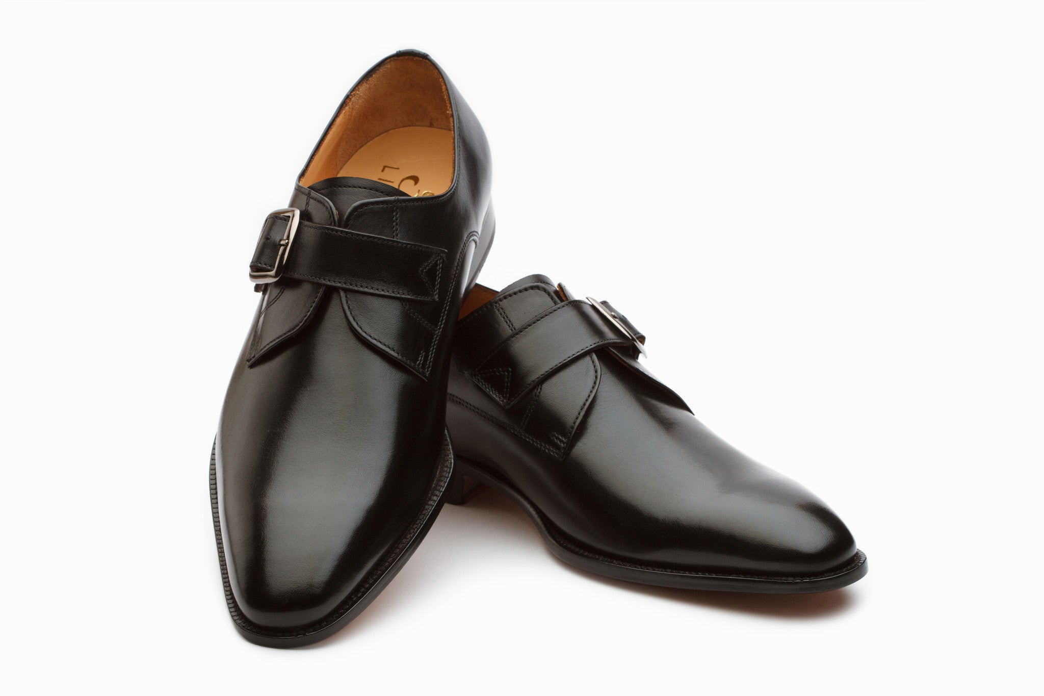 Stylish Plain Single Monkstrap Dress Shoes for Men - Classic Black Leather Formal Footwear | Perfect for Business, Office, and Special Occasions